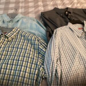 4 Men’s Izod Casual Button Down Shirts